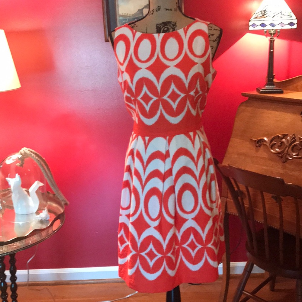 Taylor Orange/White Dress